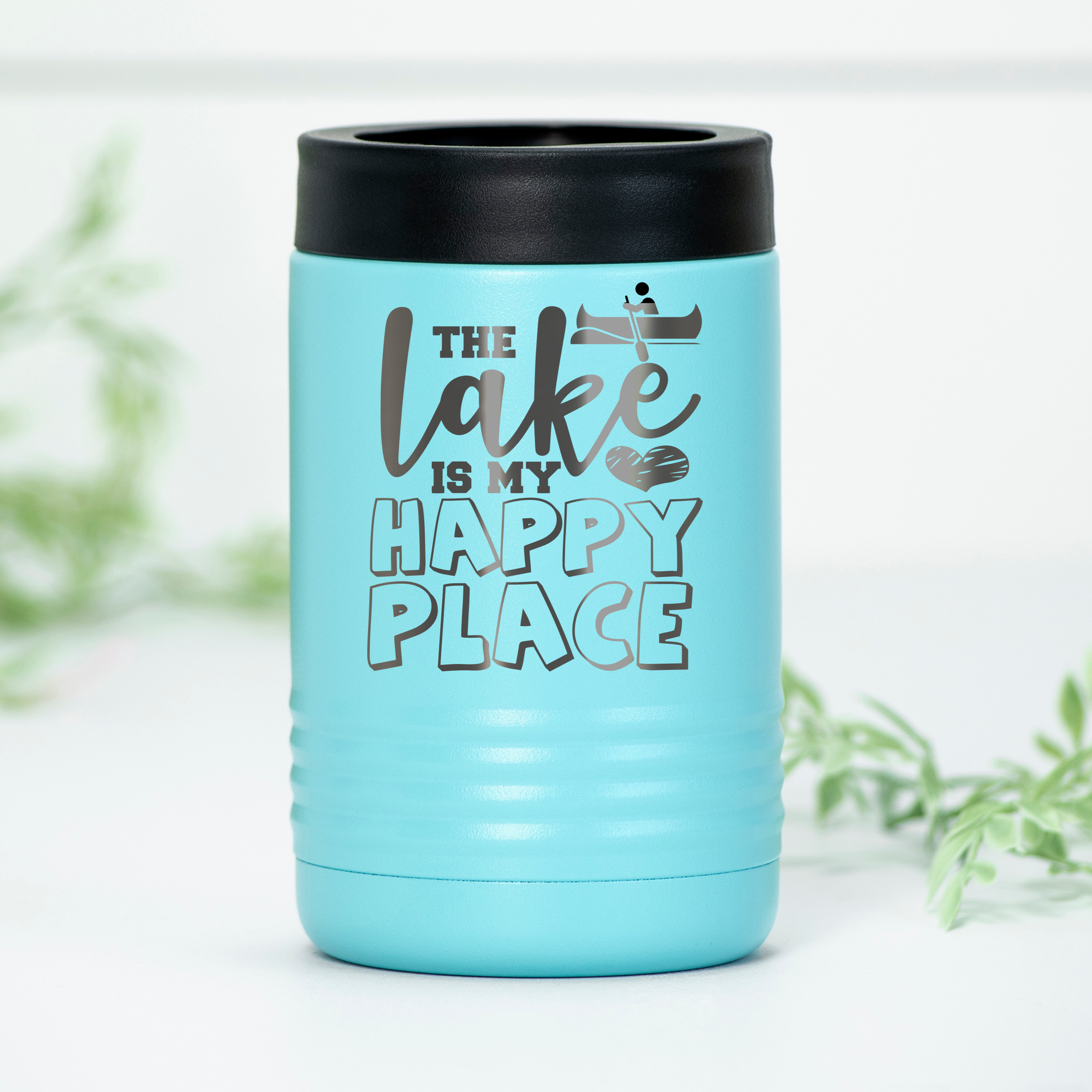 Lake Is My Happy Place Engraved Can Cooler