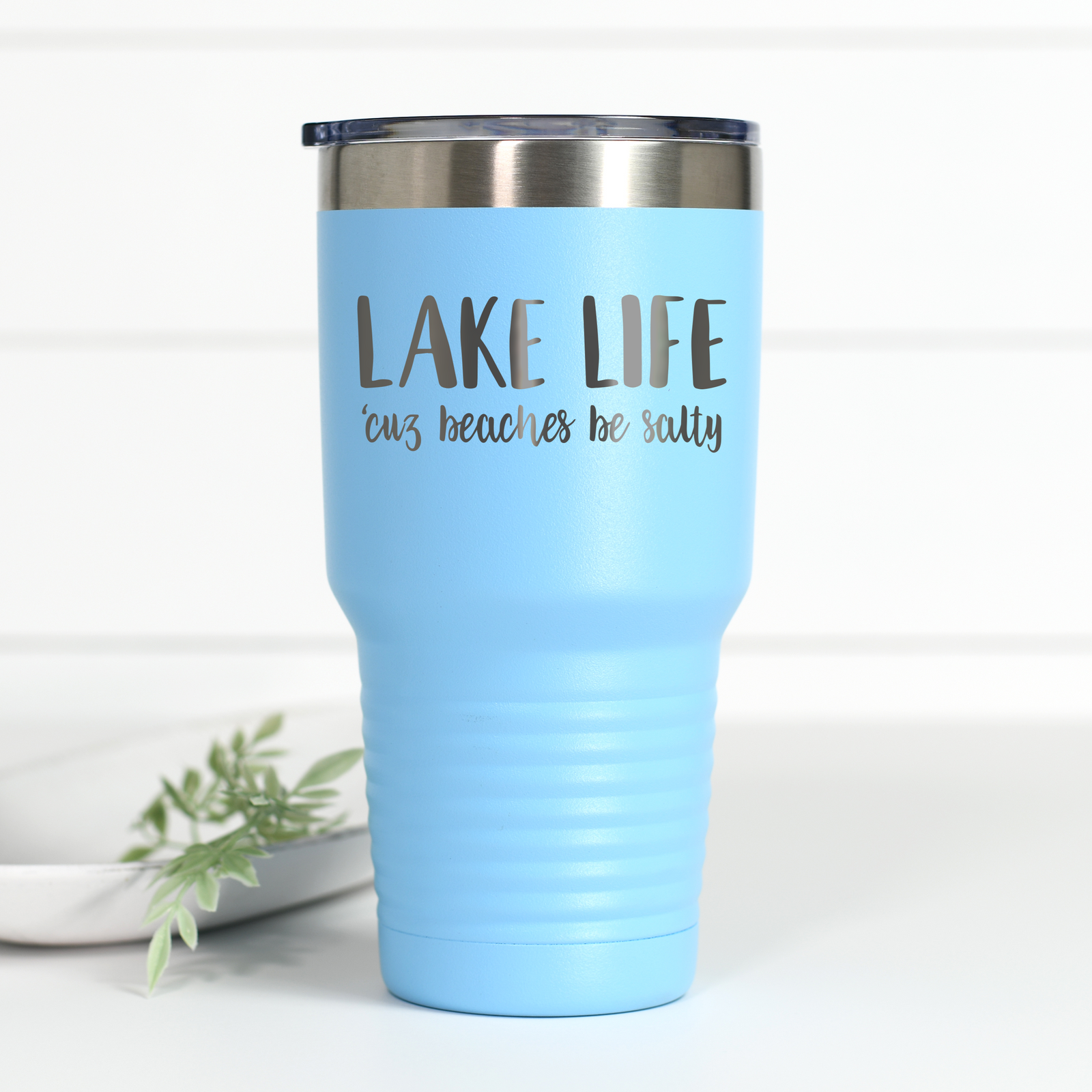 Beaches Be Salty 30 oz Engraved Tumbler