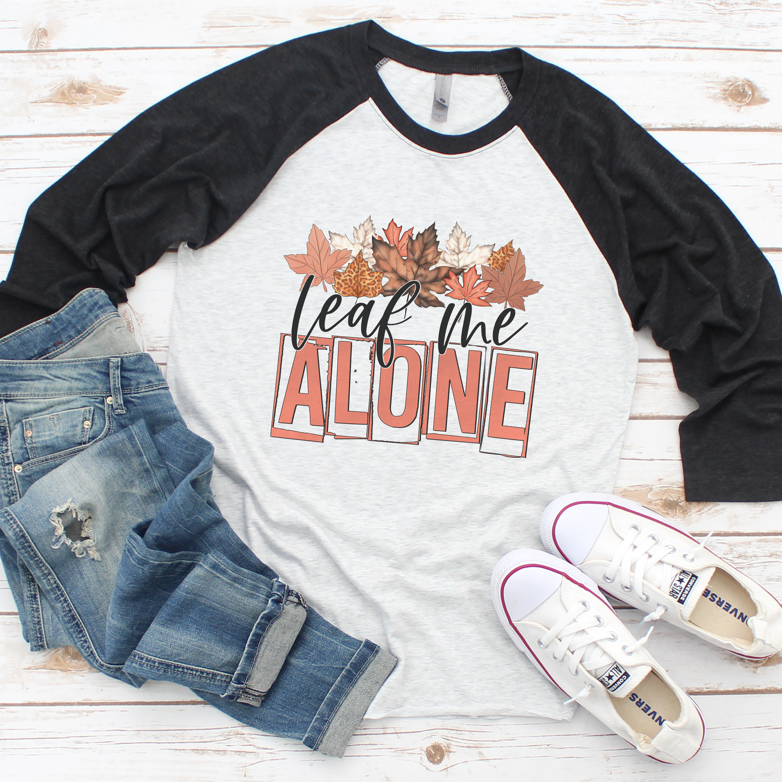 Leaf Me Alone Raglan Tee