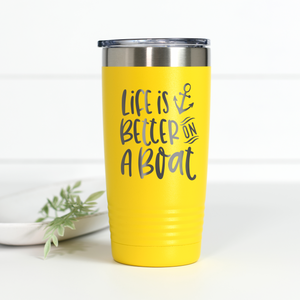 Life Is Better On A Boat 20 oz Engraved Tumbler