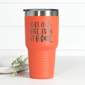 Life Is Better On A Boat 30 oz Engraved Tumbler