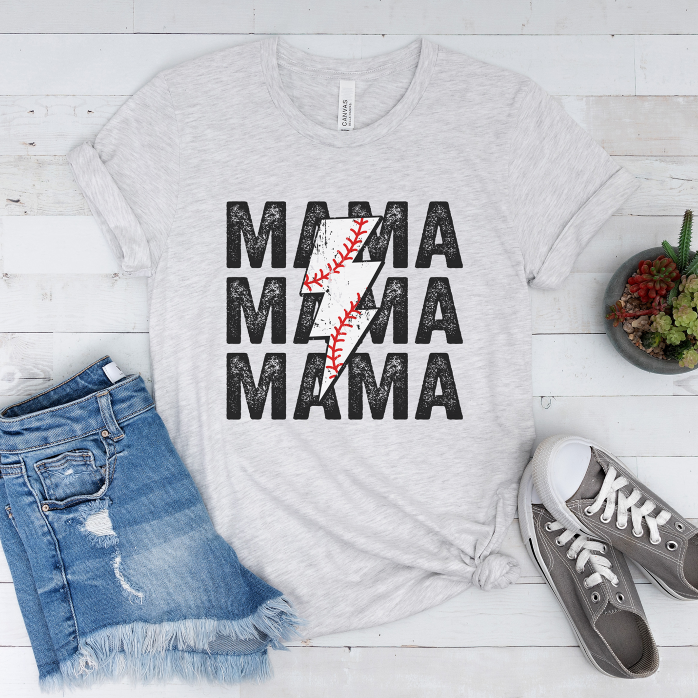 MAMA Lightning Baseball Tee