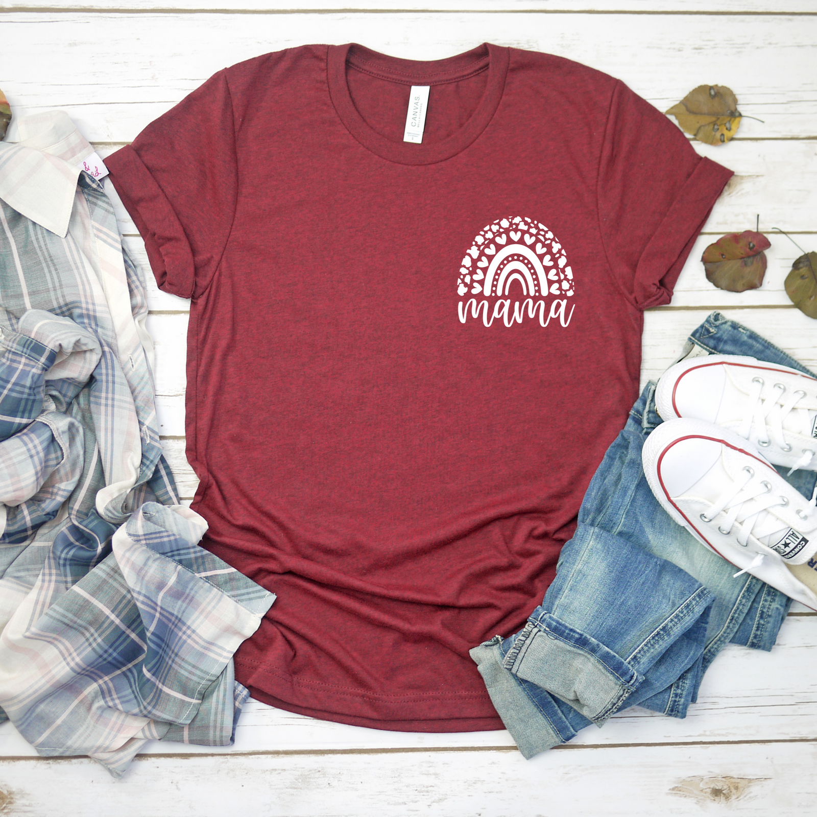 Mama Rainbow Pocket Tee