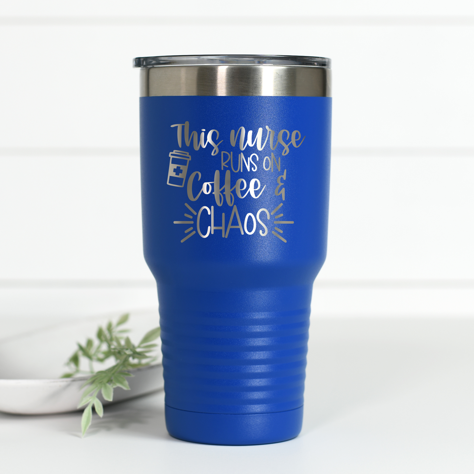 Nurse Coffee Chaos 30 oz Engraved Tumbler