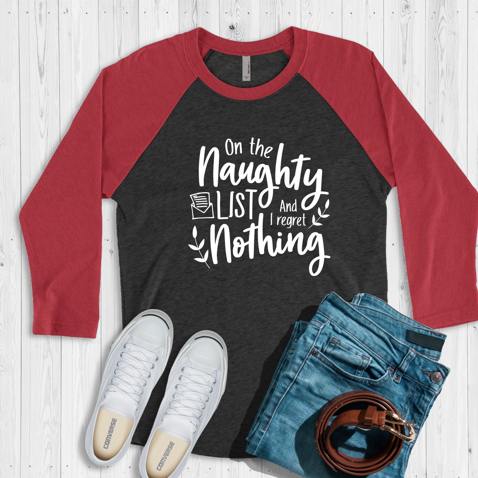 On the Naughty List Raglan Tee