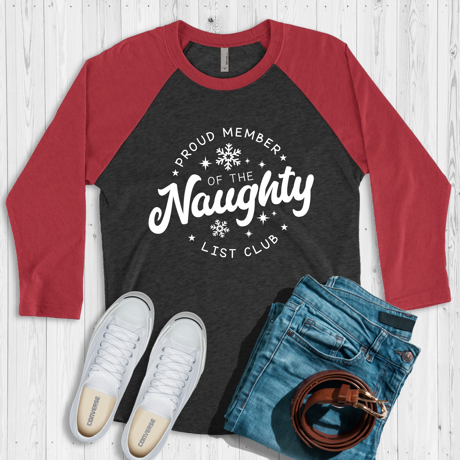 Proud Member of the Naughty List Raglan Tee