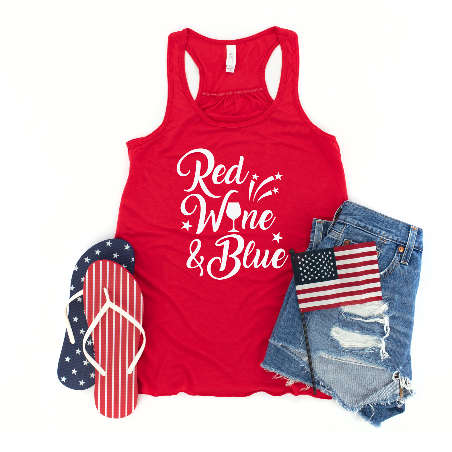 Red Wine and Blue Tank