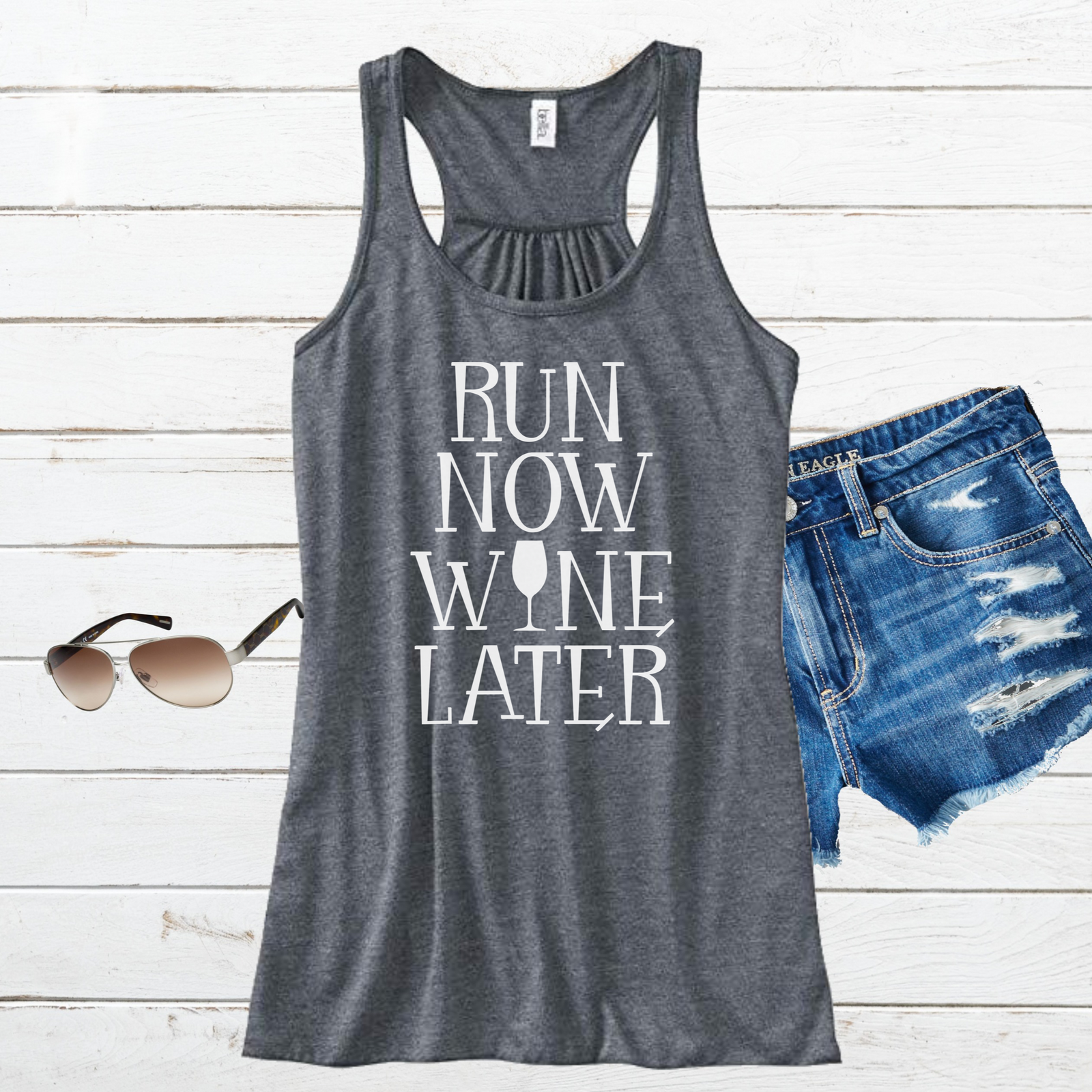 Run Now Wine Later Tank