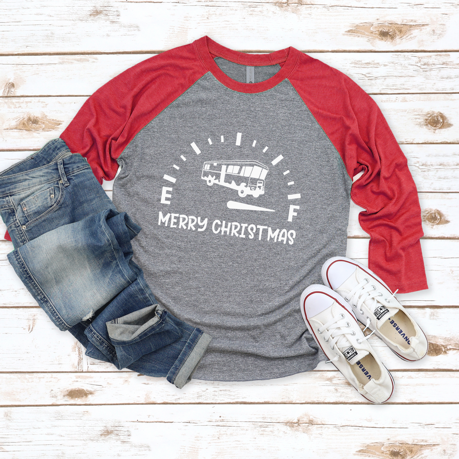 Merry Christmas Shitters Full Raglan Tee
