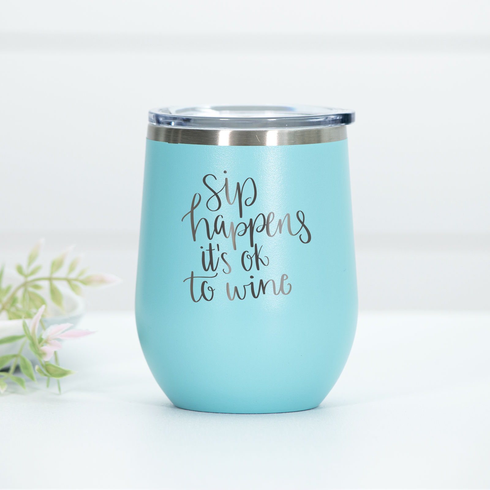 Sip Happens Engraved Wine Tumbler