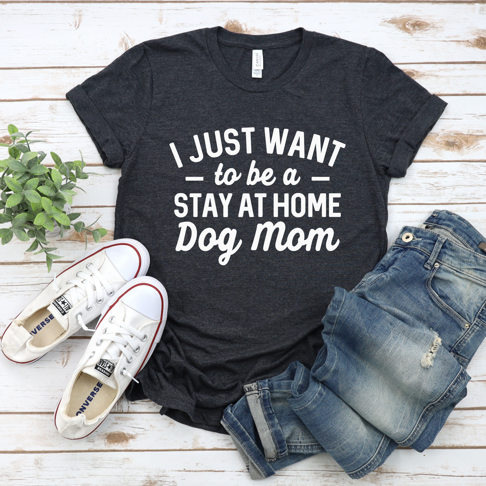 Stay At Home Dog Mom Tee