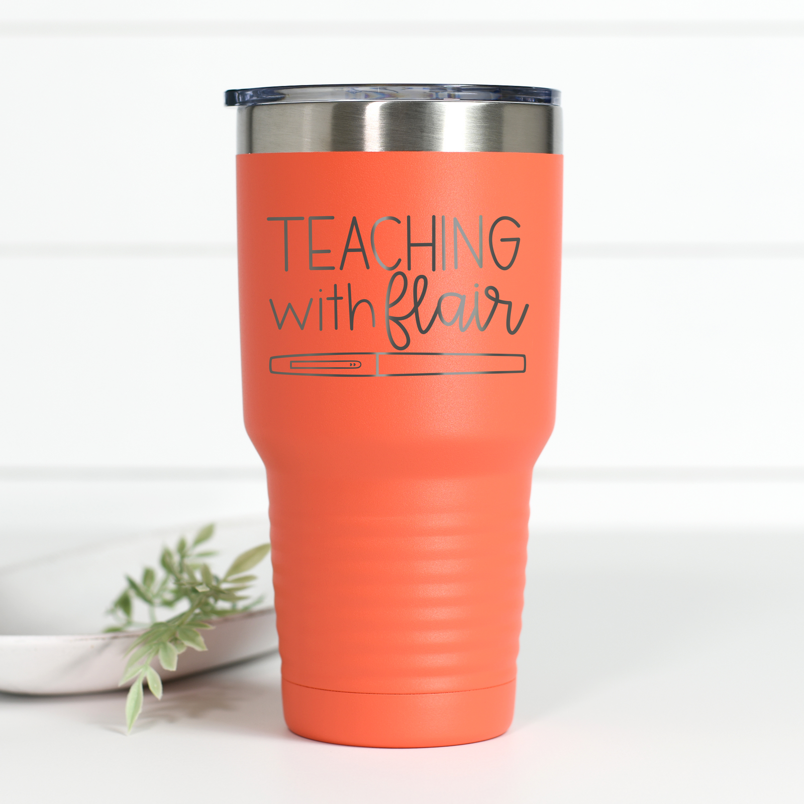 Teaching With Flair 30 oz Engraved Tumbler
