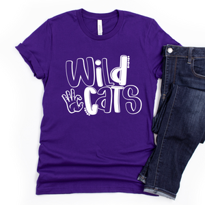 Wildcats Bubble Letters Tee or Hoodie