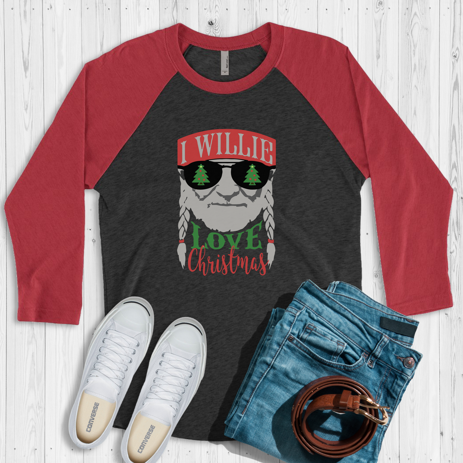 Willie Love Christmas Raglan Tee