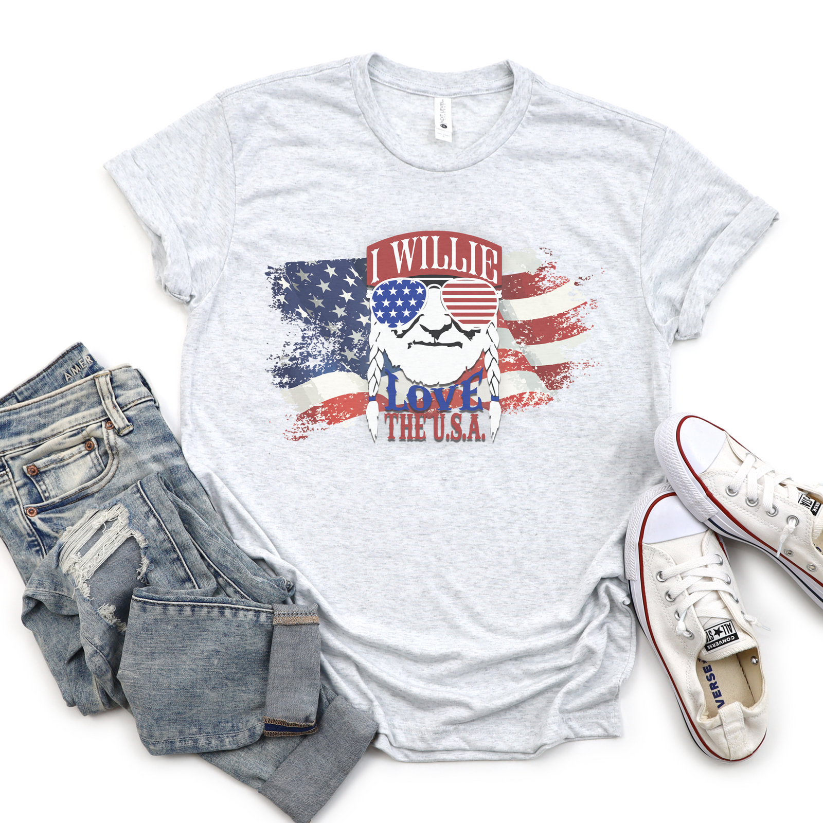 I Willie Love the USA Tee