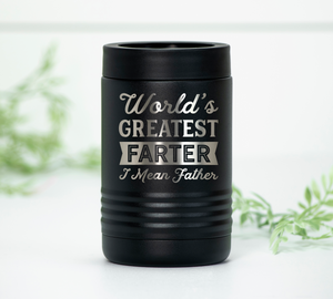 World's Greatest Farter Engraved Can Cooler